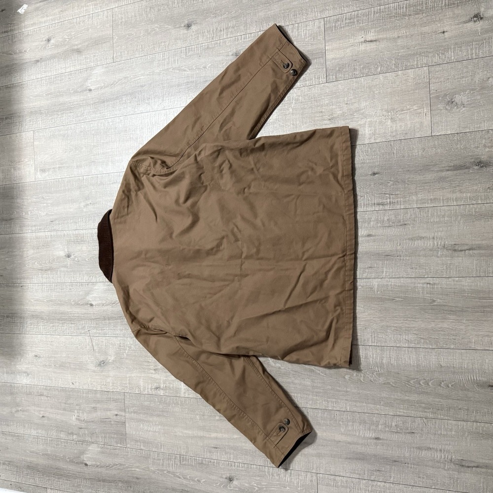 Dunbrooke Upstream Tan Barn Jacket Plaid Lined Corduroy Collar Workwear Men XL - Picture 3 of 10